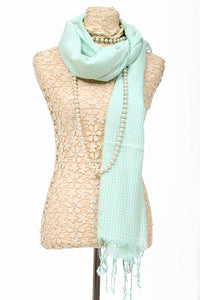 Light Green Women Stole - ALP-DP-454
