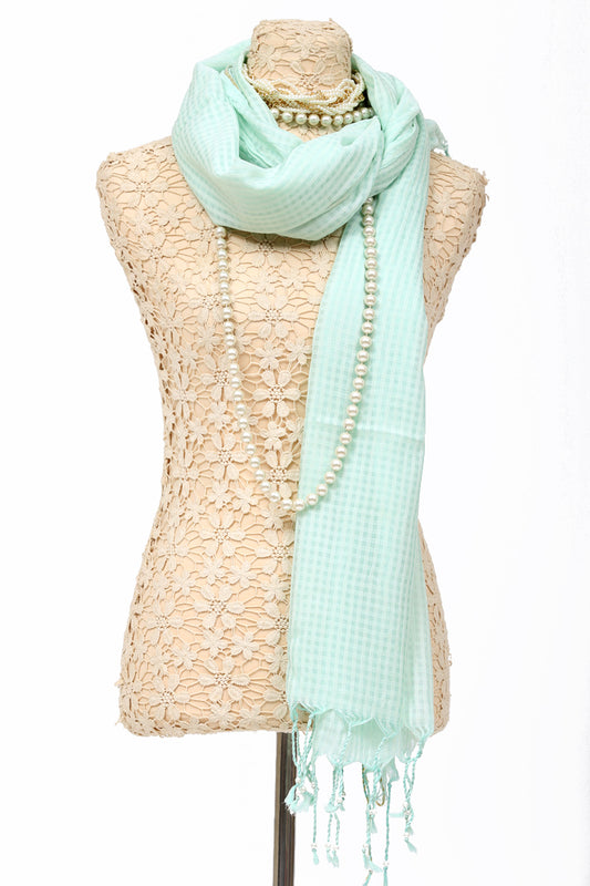 Light Green Women Stole - ALP-DP-454