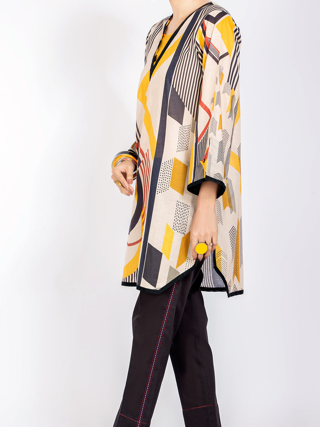 Beige Lawn Tunic - ALP-LK-1108