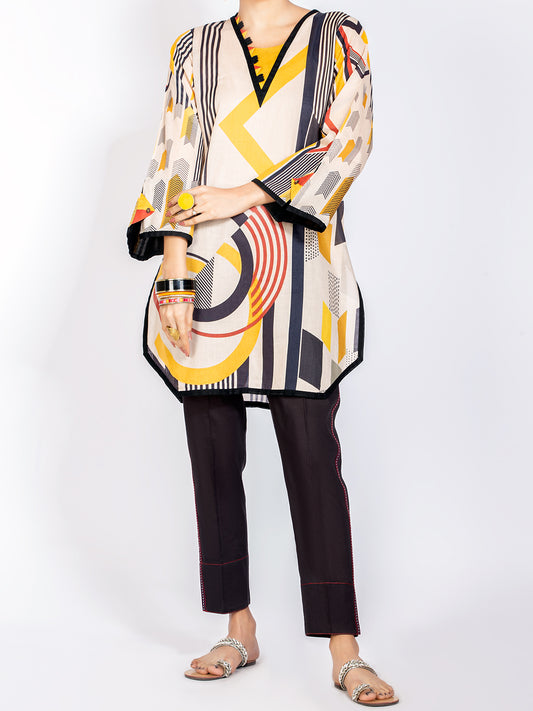 Beige Lawn Tunic - ALP-LK-1108