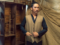 Beige Linen Cotton Waistcoat - ALCR-WC-003