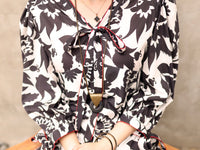 Black & White Lawn Tunic - ALP-LK-1231