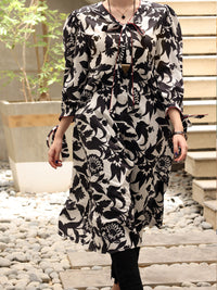 Black & White Lawn Tunic - ALP-LK-1231