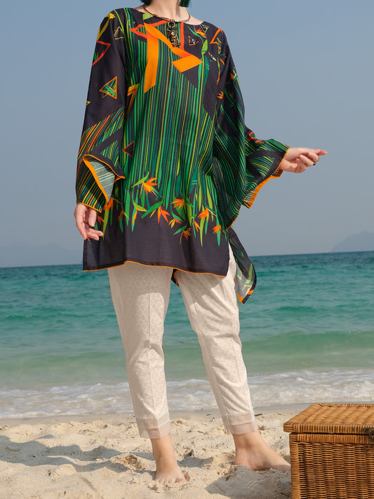 Navy Blue Lawn Tunic - ALP-LK-669