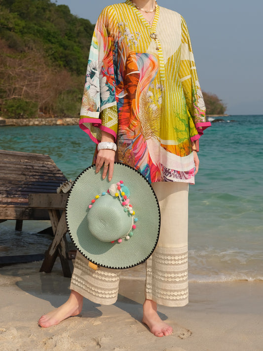 Yellow Lawn Tunic - ALP-LK-672