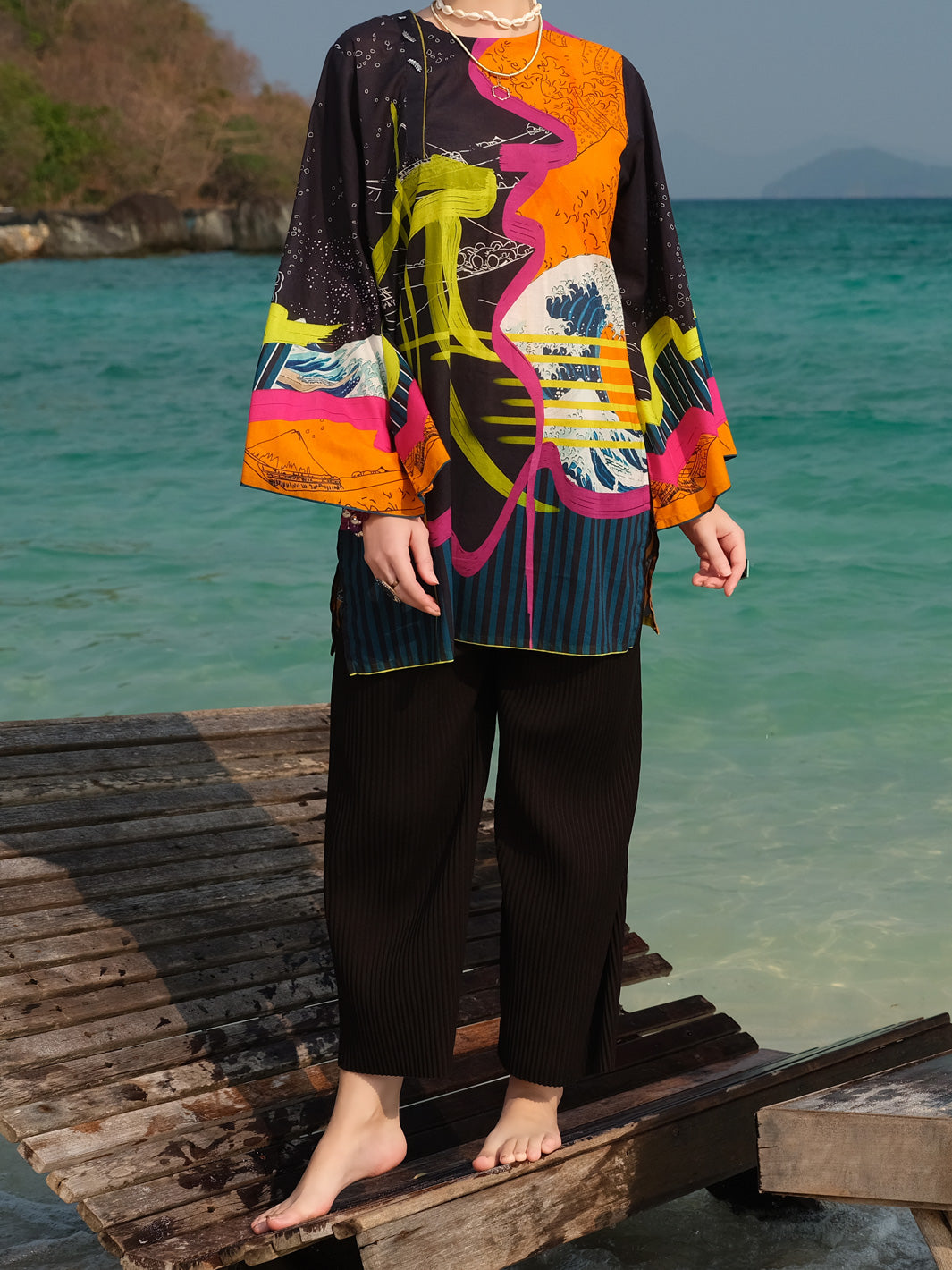 Black Lawn Tunic - ALP-LK-673