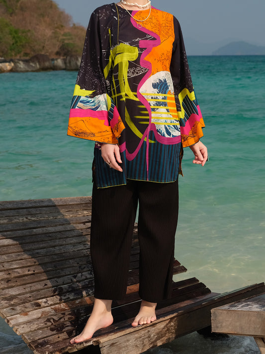 Black Lawn Tunic - ALP-LK-673