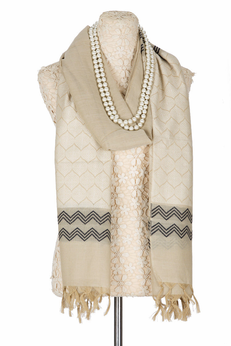 Khaki Women Stole - ALP-ST-140