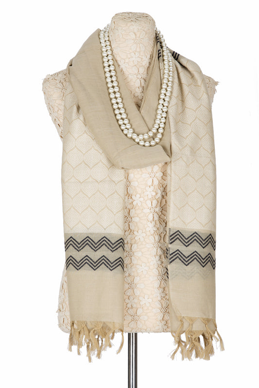Khaki Women Stole - ALP-ST-140