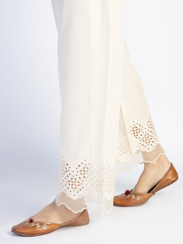 Off White Lawn Trouser - AL-T-584