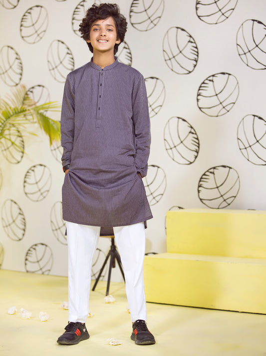Grey Boy Kurta - ALT-K-004B
