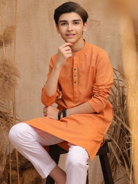 Orange Blended Boy Kurta - ALT-K-019