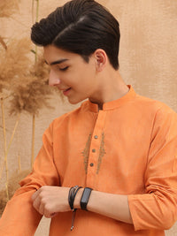 Orange Blended Boy Kurta - ALT-K-019