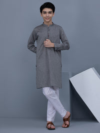 Grey Cotton Kurta - ALT-K-026