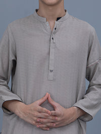 Light Grey Cotton Kurta - ALT-K-027