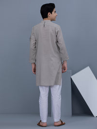 Light Grey Cotton Kurta - ALT-K-027