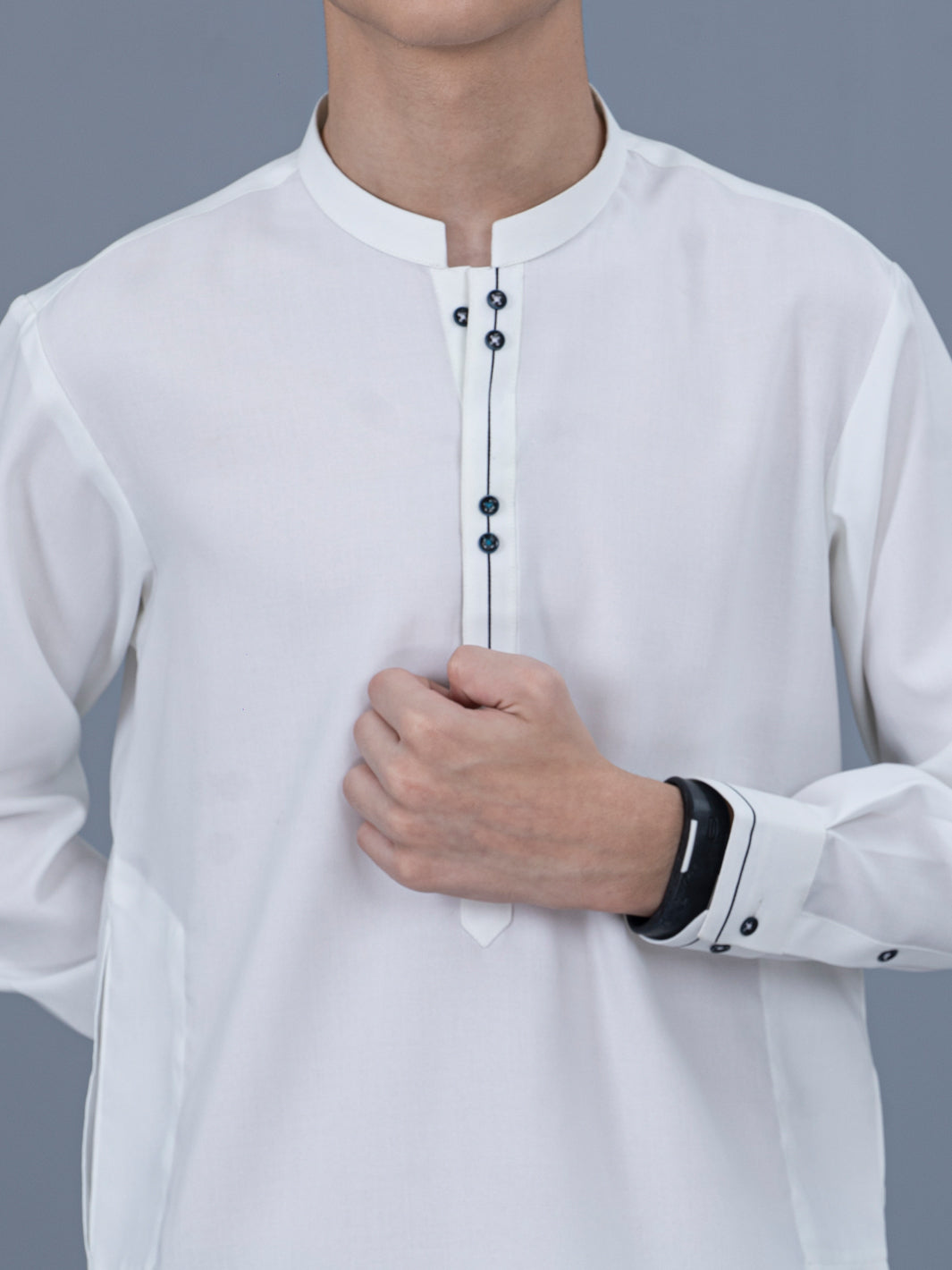 Off White Blended Boy Kameez Shalwar - ALT-KS-031
