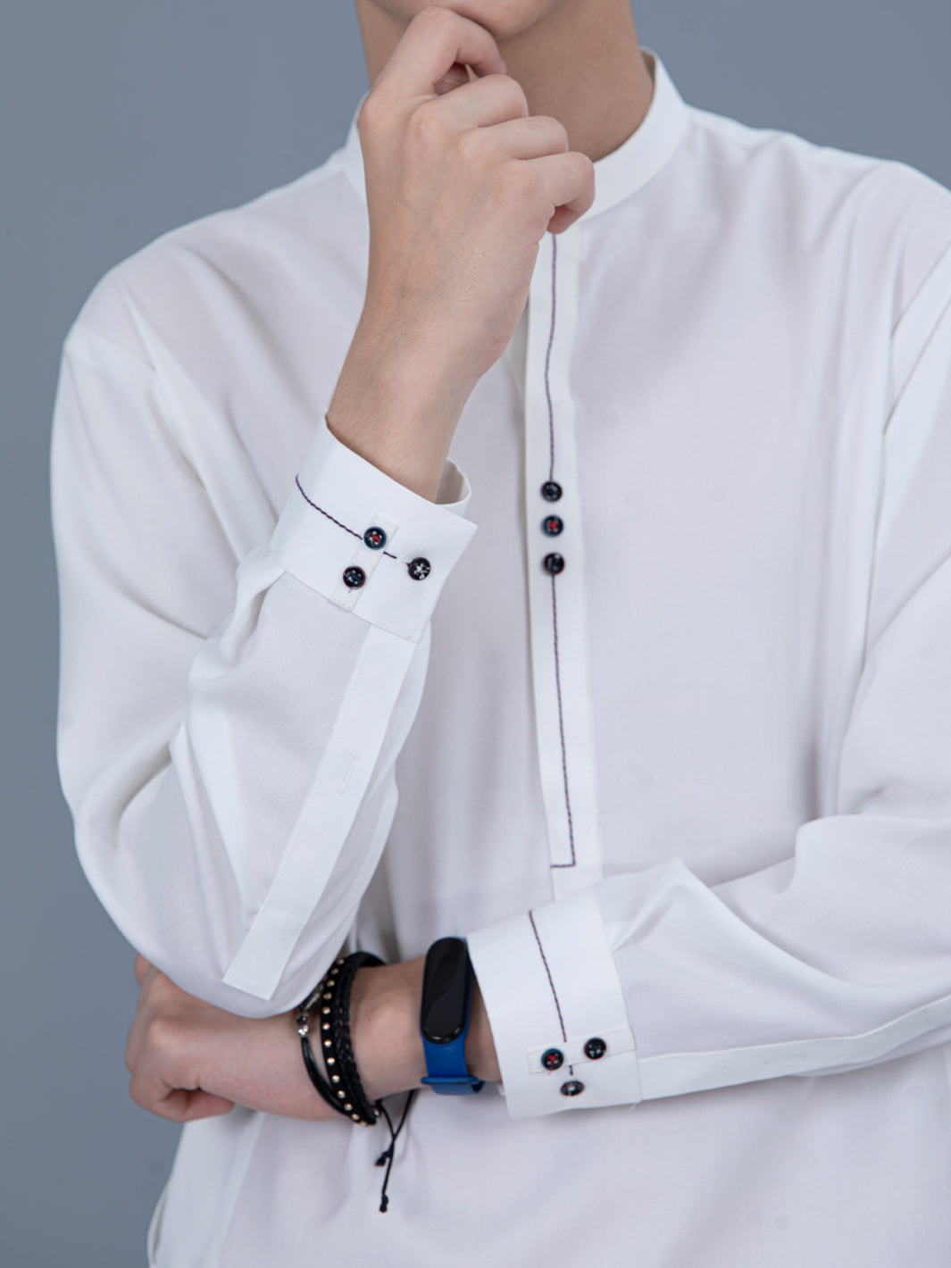 Off White Blended Boy Kameez Shalwar - ALT-KS-032