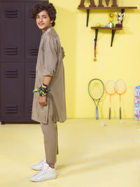 Light Olive Boy Kurta Trouser - ALT-KT-005