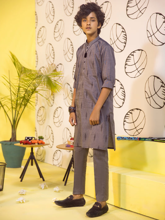 Grey Boy Kurta Trouser - ALT-KT-009