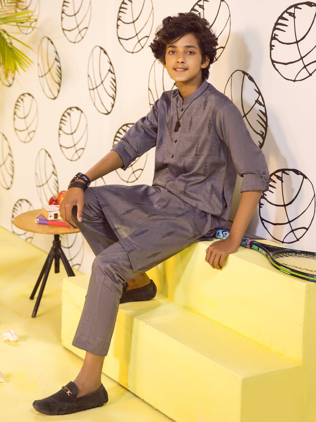 Grey Boy Kurta Trouser - ALT-KT-009