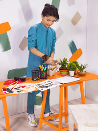 Aqua Blue Boy Kurta Trouser - ALT-KT-015
