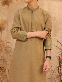 Mehndi Green Blended Kurta Trouser - ALT-KT-023