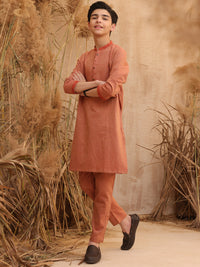 Orange Blended Kurta Trouser - ALT-KT-033