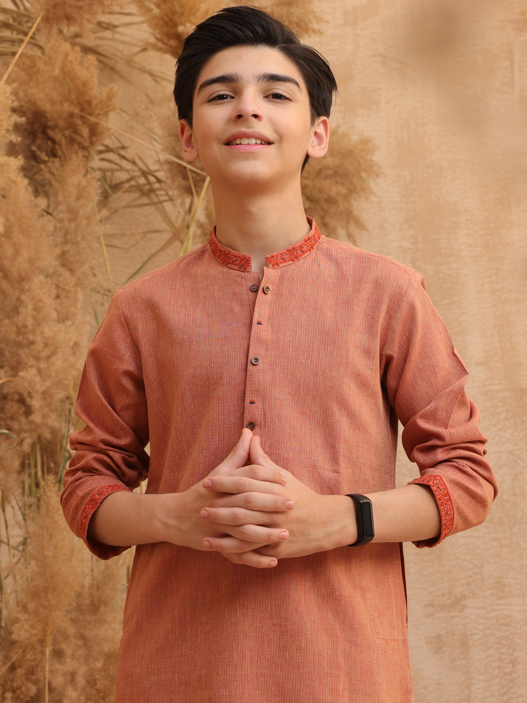 Orange Blended Kurta Trouser - ALT-KT-033