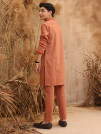 Orange Blended Kurta Trouser - ALT-KT-033