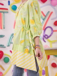 Lime Green Lawn Kurti - ALT-LK-1014