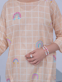 Beige Lawn Kurti - ALT-LK-1042