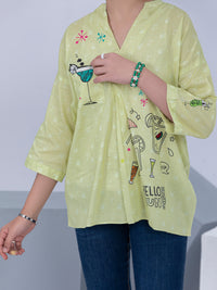 Lemon Lawn Kurti - ALT-LK-1045