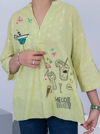 Lemon Lawn Kurti - ALT-LK-1045