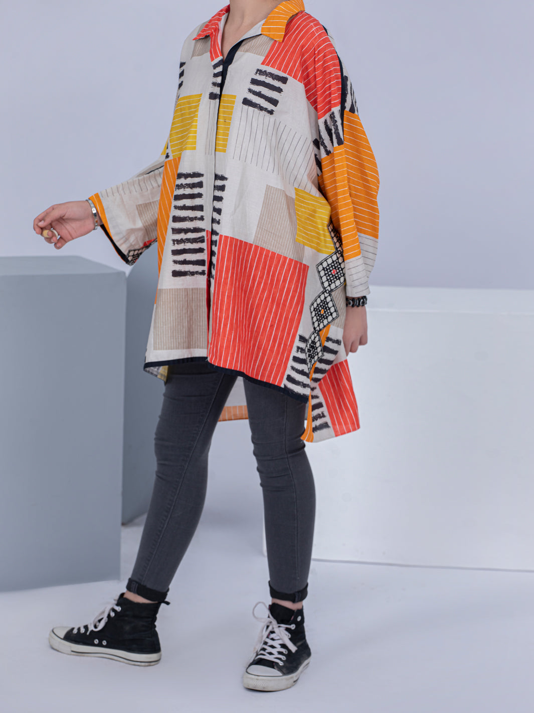 Beige Lawn Kurti - ALT-LK-1047