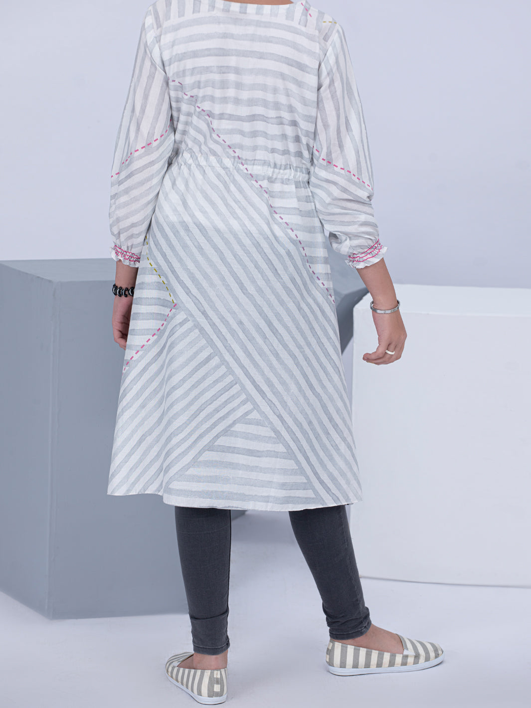 White Cambric Kurti - ALT-LK-1049