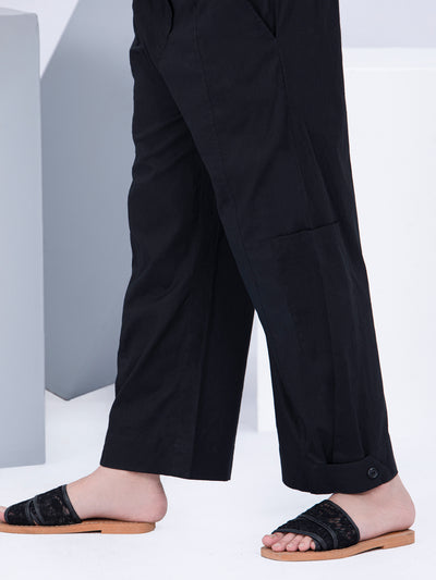 Black Cambric Girl Trouser - ALT-T-1022