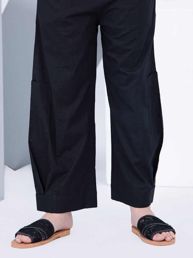 Black Cambric Girl Trouser - ALT-T-1022