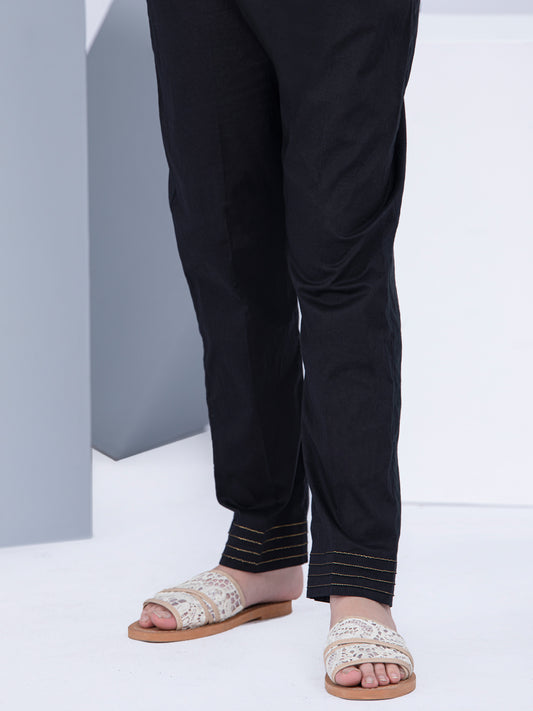 Black Cambric Girl Trouser - ALT-T-1023