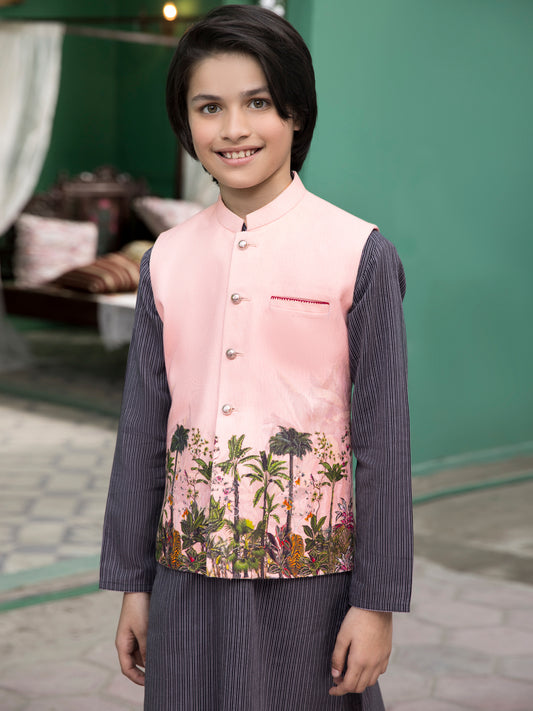 Light Pink Blended Boy Waistcoat - ALT-WC-007