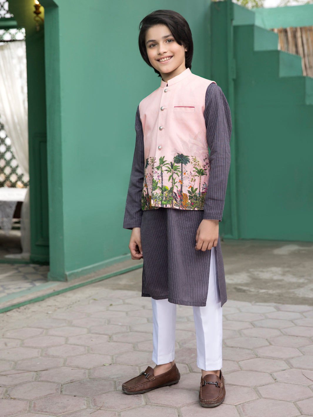 Light Pink Blended Boy Waistcoat - ALT-WC-007