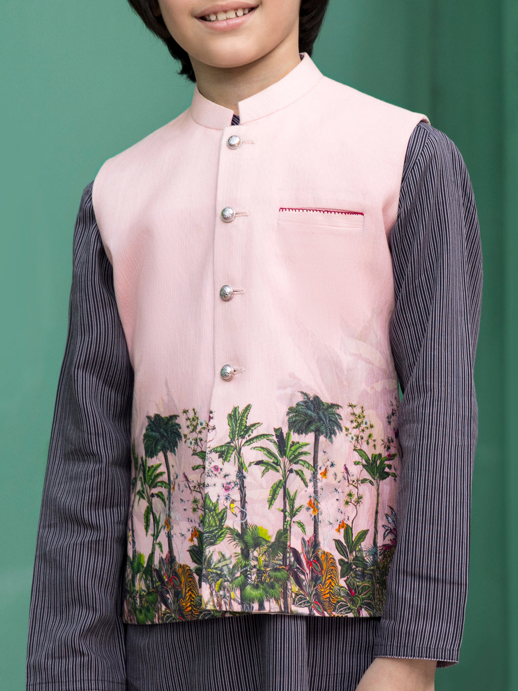 Light Pink Blended Boy Waistcoat - ALT-WC-007