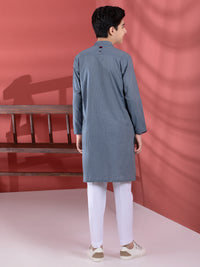 Blue Cotton Boy Kurta - ALT-K-009A