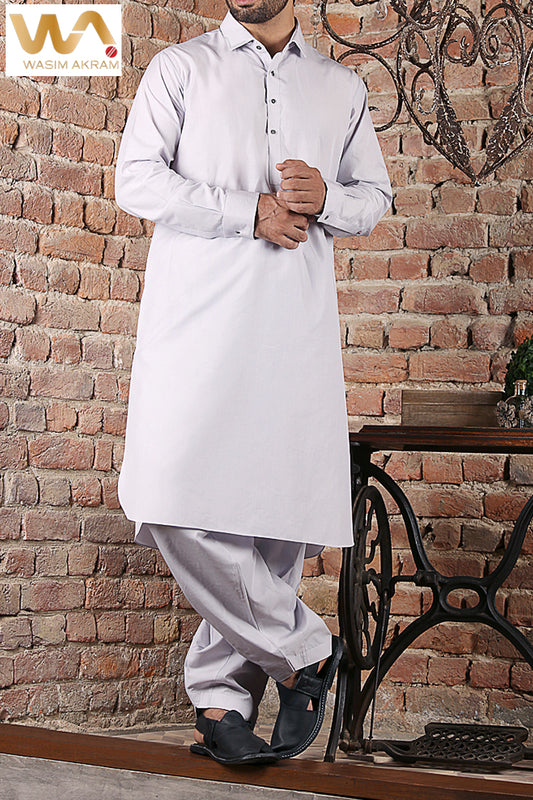 Grey Kameez Shalwar - ALWA-KS-012