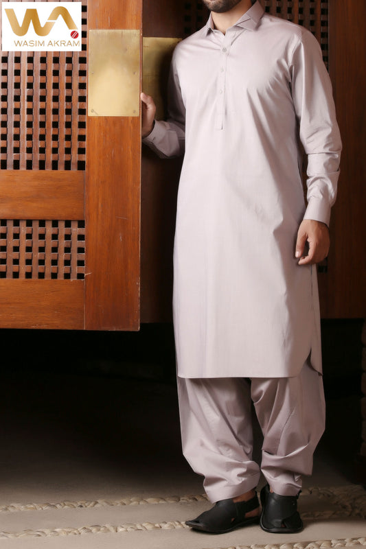 Brown Kameez Shalwar - ALWA-KS-021