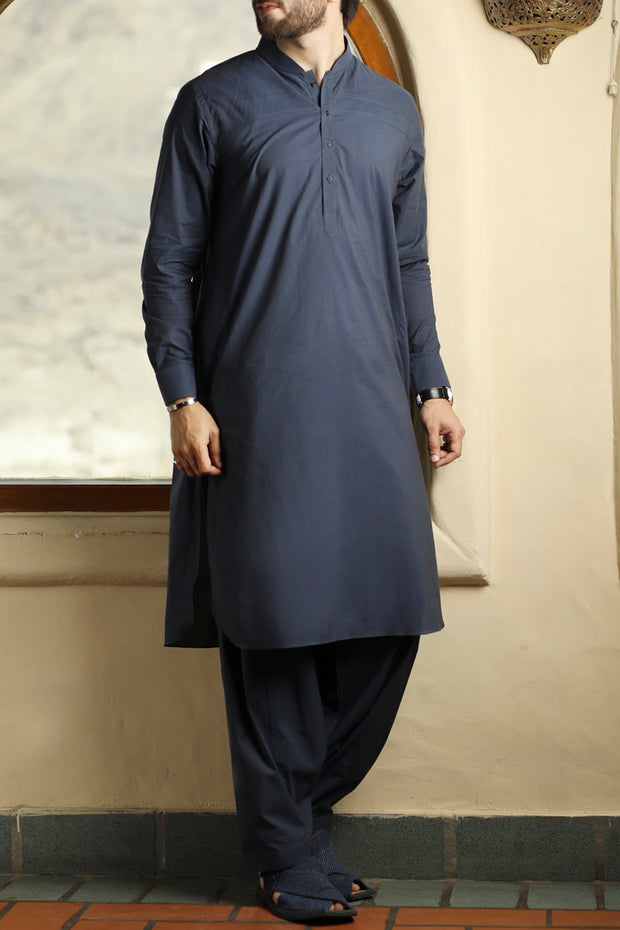 Blue Kameez Shalwar - ALWA-KS-091