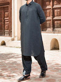 Green Blended Kameez Shalwar - ALWA-KS-151