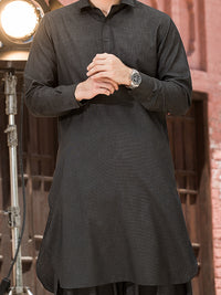 Dark Green Blended Kameez Shalwar - ALWA-KS-154