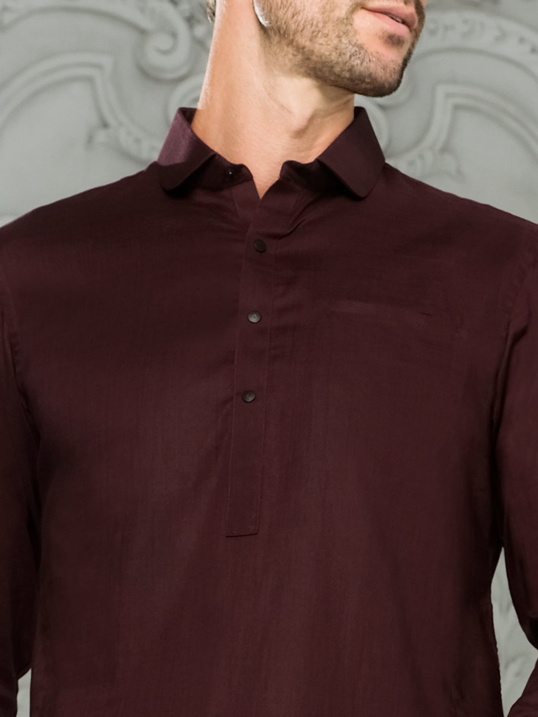 Maroon Blended Kameez Shalwar - ALWA-KS-176