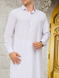 White Blended Kameez Shalwar - ALWA-KS-180